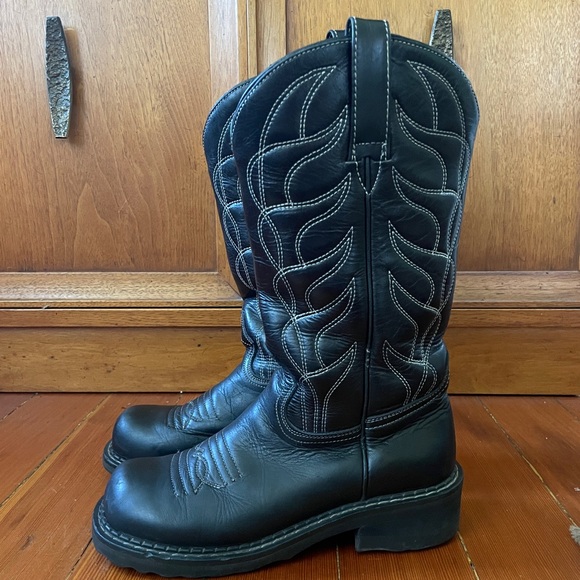 John Fluevog Shoes - John Fluevog Vintage Flame Cowboy Boots W6